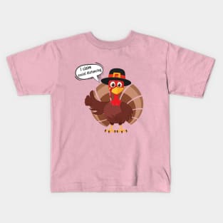 Funny Happy Thanksgiving Day And Social Distancing Kids T-Shirt